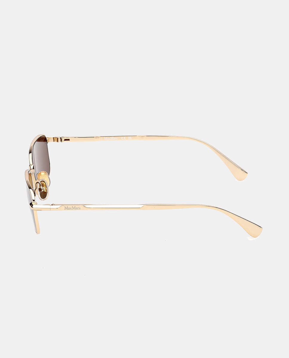 Gafas de sol MM0199 de mujer cuadrada en metal - Max Mara - Oro Oro-3