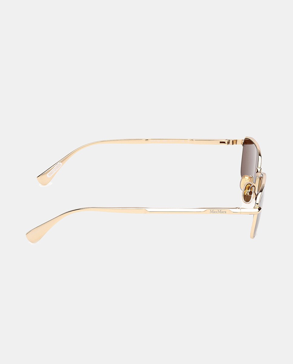 Gafas de sol MM0199 de mujer cuadrada en metal - Max Mara - Oro Oro-7