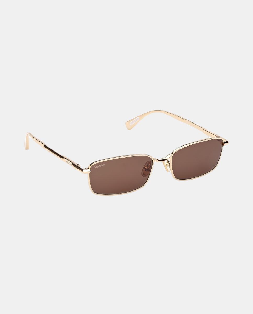 Gafas de sol MM0199 de mujer cuadrada en metal - Max Mara - Oro Oro-8