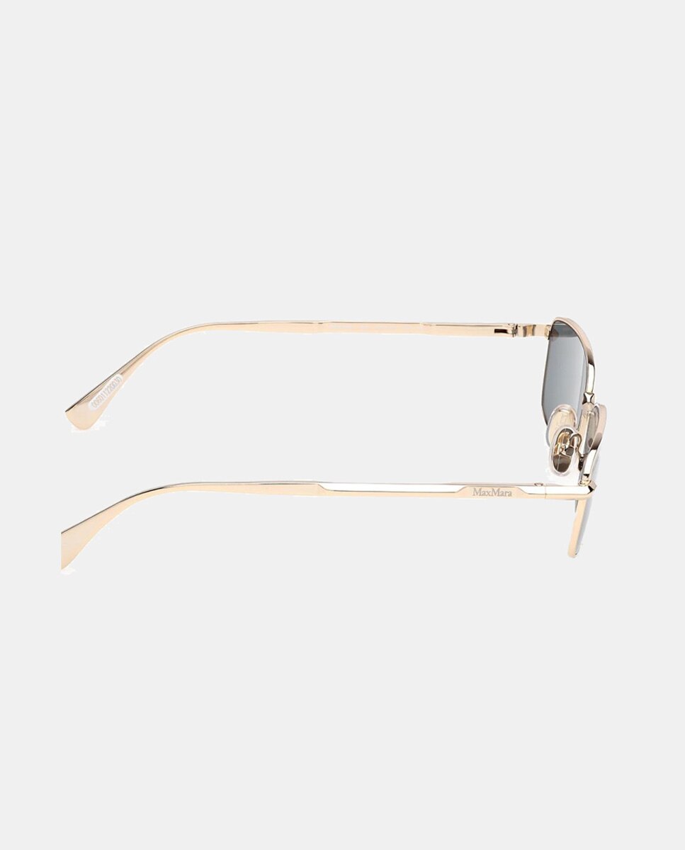 Gafas de sol MM0199 de mujer cuadrada en metal - Max Mara - Oro Oro-7
