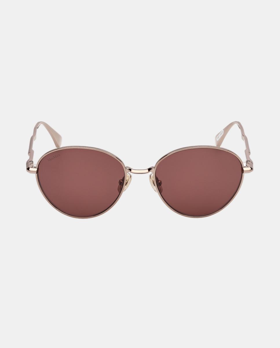 Imagen 0 de Gafas de sol MM0200 de mujer redonda en metal Marrón