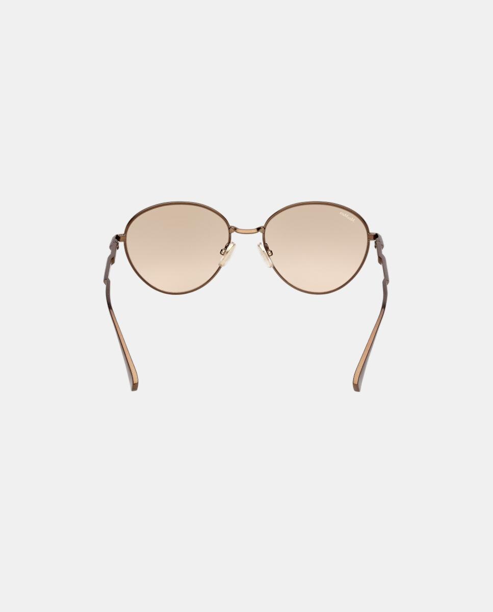 Gafas de sol MM0200 de mujer redonda en metal con lente fotocromatica - Max Mara - Marrón Marrón-5