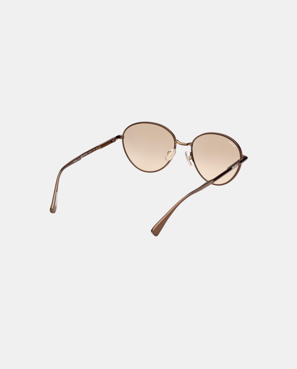 Gafas de sol MM0200 de mujer redonda en metal con lente fotocromatica - Max Mara - Marrón Marrón-6