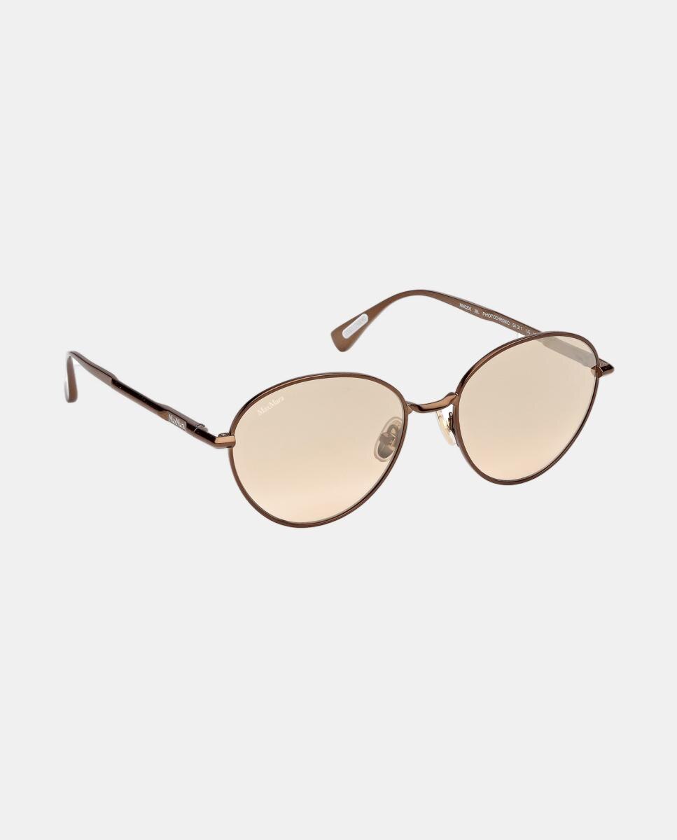 Gafas de sol MM0200 de mujer redonda en metal con lente fotocromatica - Max Mara - Marrón Marrón-8