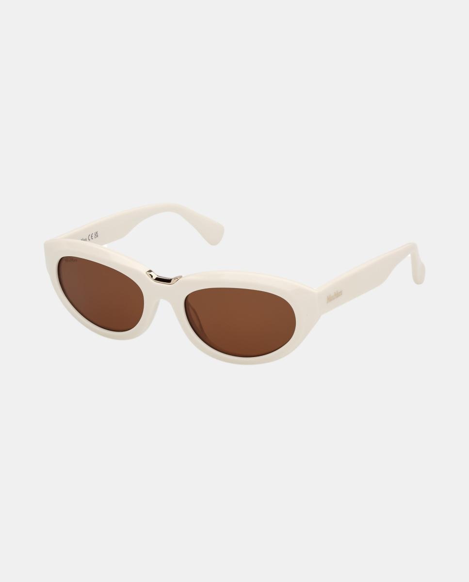 Gafas de sol MM0203 de mujer geometrica en acetato - Max Mara - Crema Crema-2