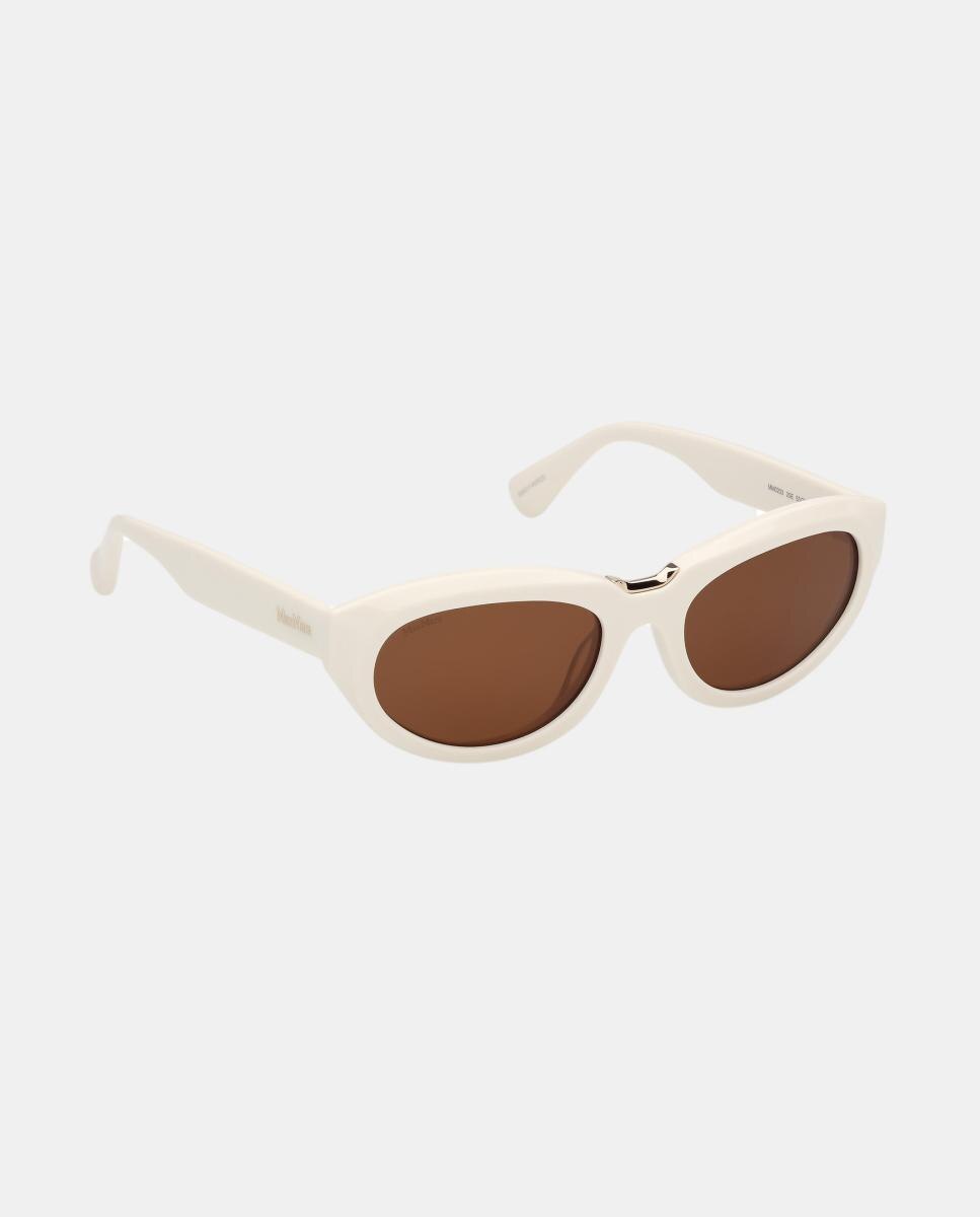 Gafas de sol MM0203 de mujer geometrica en acetato - Max Mara - Crema Crema-8