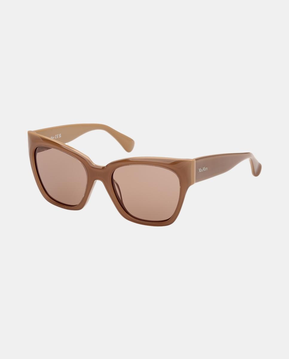 Imagen 2 de Gafas de sol MM0204 de mujer rectangular en acetato - Max Mara - Marrón Marrón
