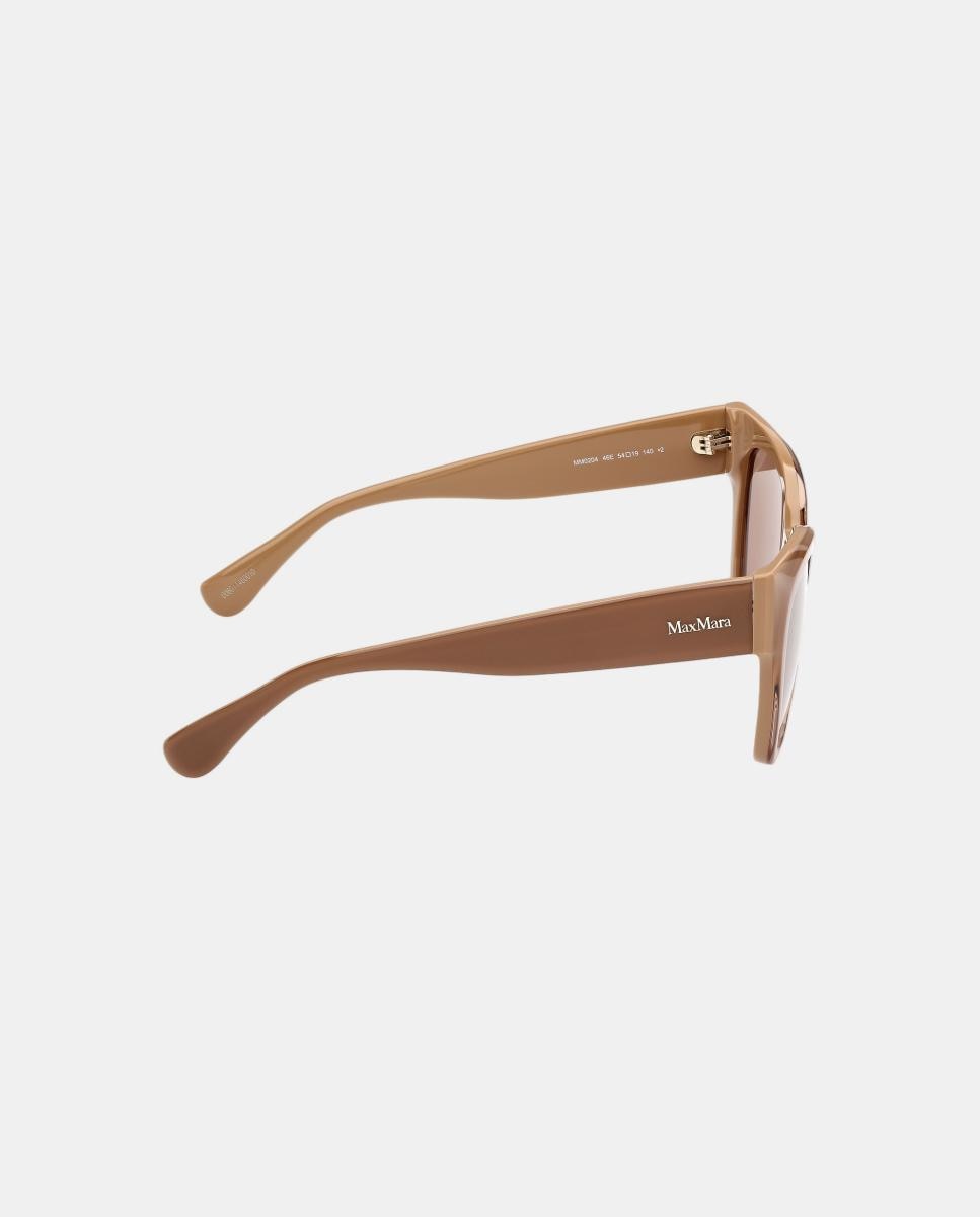 Imagen 7 de Gafas de sol MM0204 de mujer rectangular en acetato - Max Mara - Marrón Marrón
