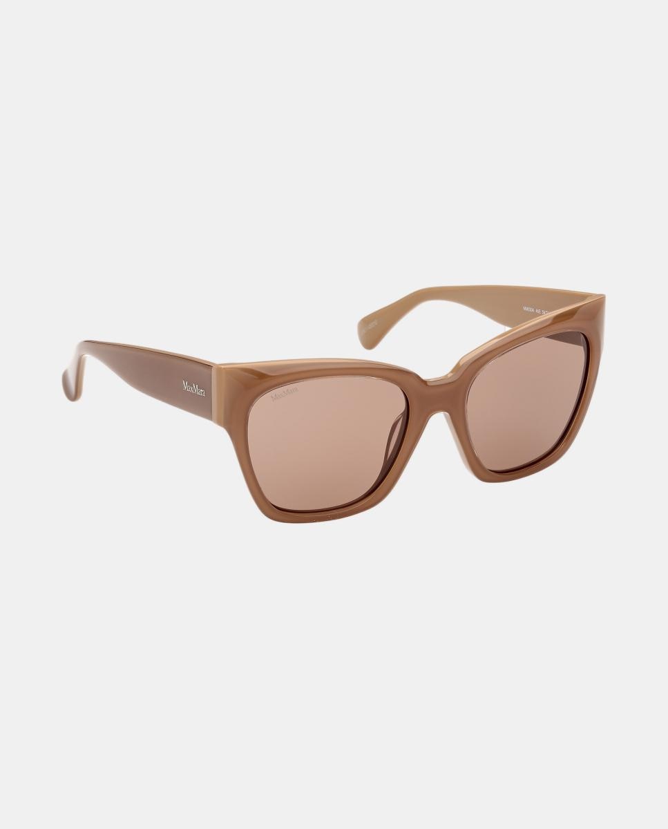 Imagen 8 de Gafas de sol MM0204 de mujer rectangular en acetato - Max Mara - Marrón Marrón