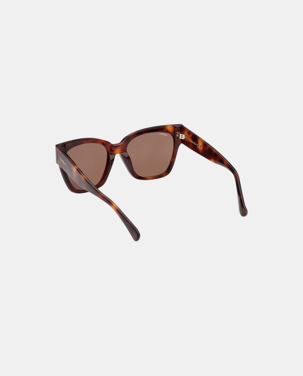 Imagen 4 de Gafas de sol MM0204 de mujer rectangular en acetato - Max Mara - Marrón Marrón