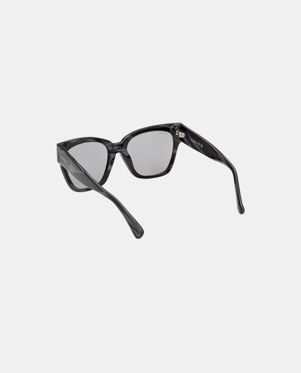 Imagen 4 de Gafas de sol MM0204 de mujer rectangular en acetato - Max Mara - Marrón Marrón