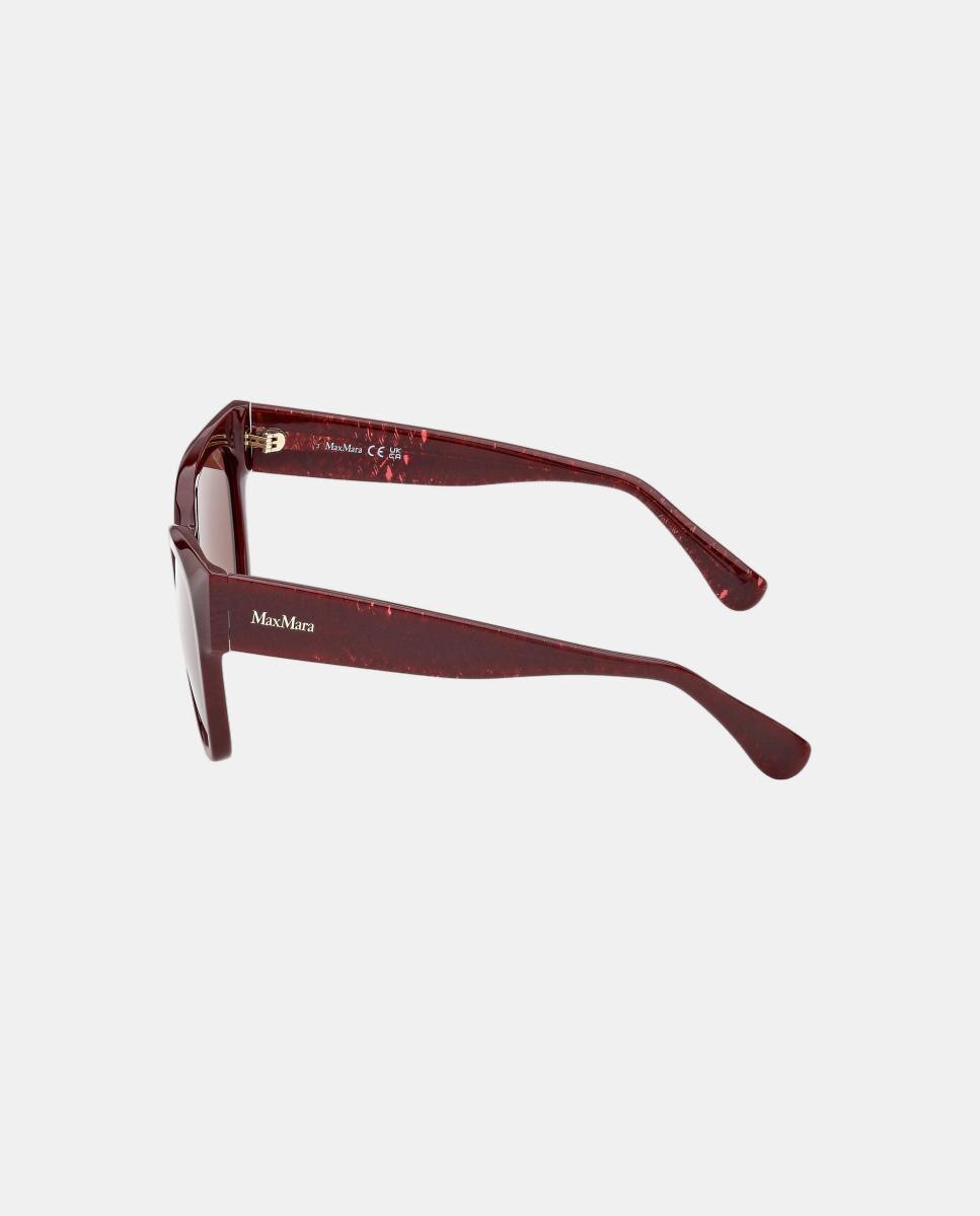 Gafas de sol MM0204 de mujer rectangular en acetato - Max Mara - Burdeos Burdeos-3