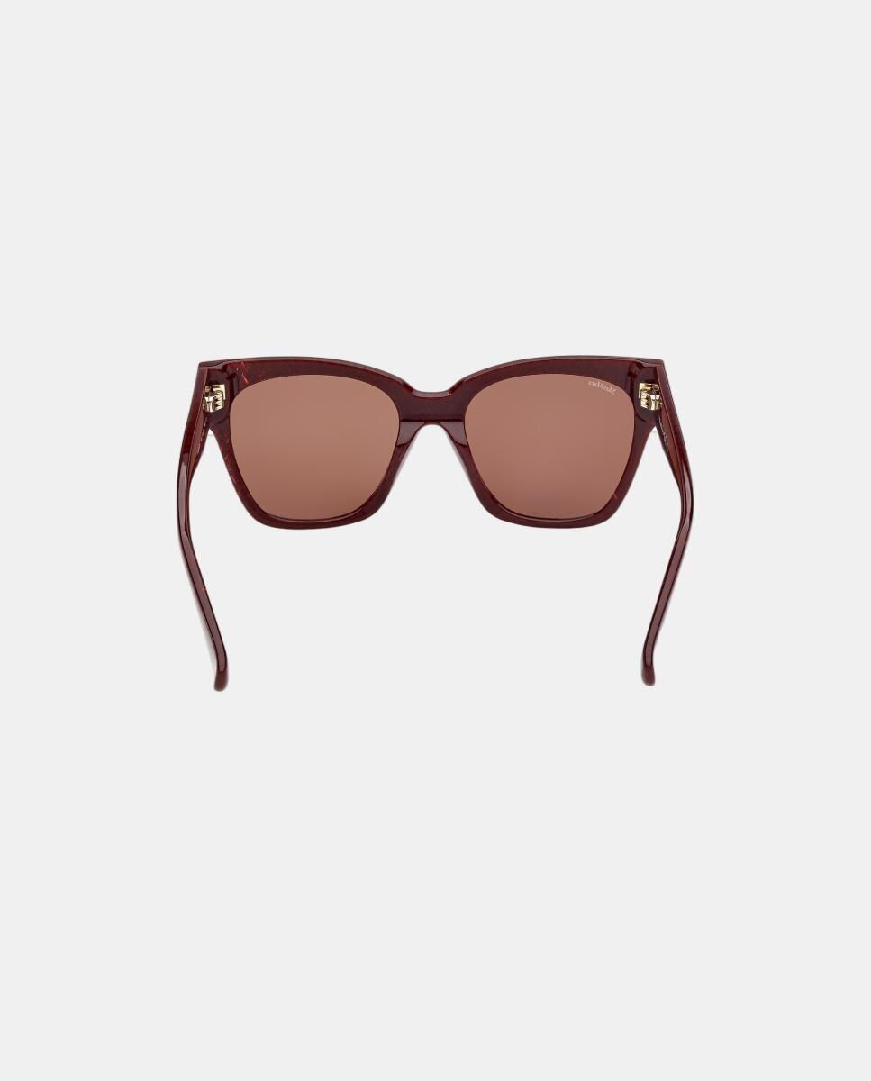 Gafas de sol MM0204 de mujer rectangular en acetato - Max Mara - Burdeos Burdeos-5