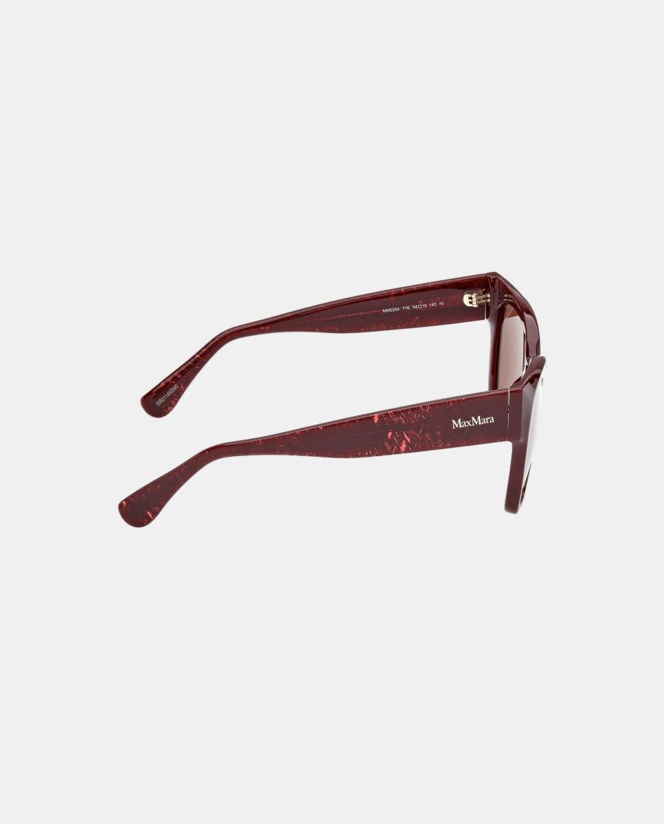 Gafas de sol MM0204 de mujer rectangular en acetato - Max Mara - Burdeos Burdeos-7