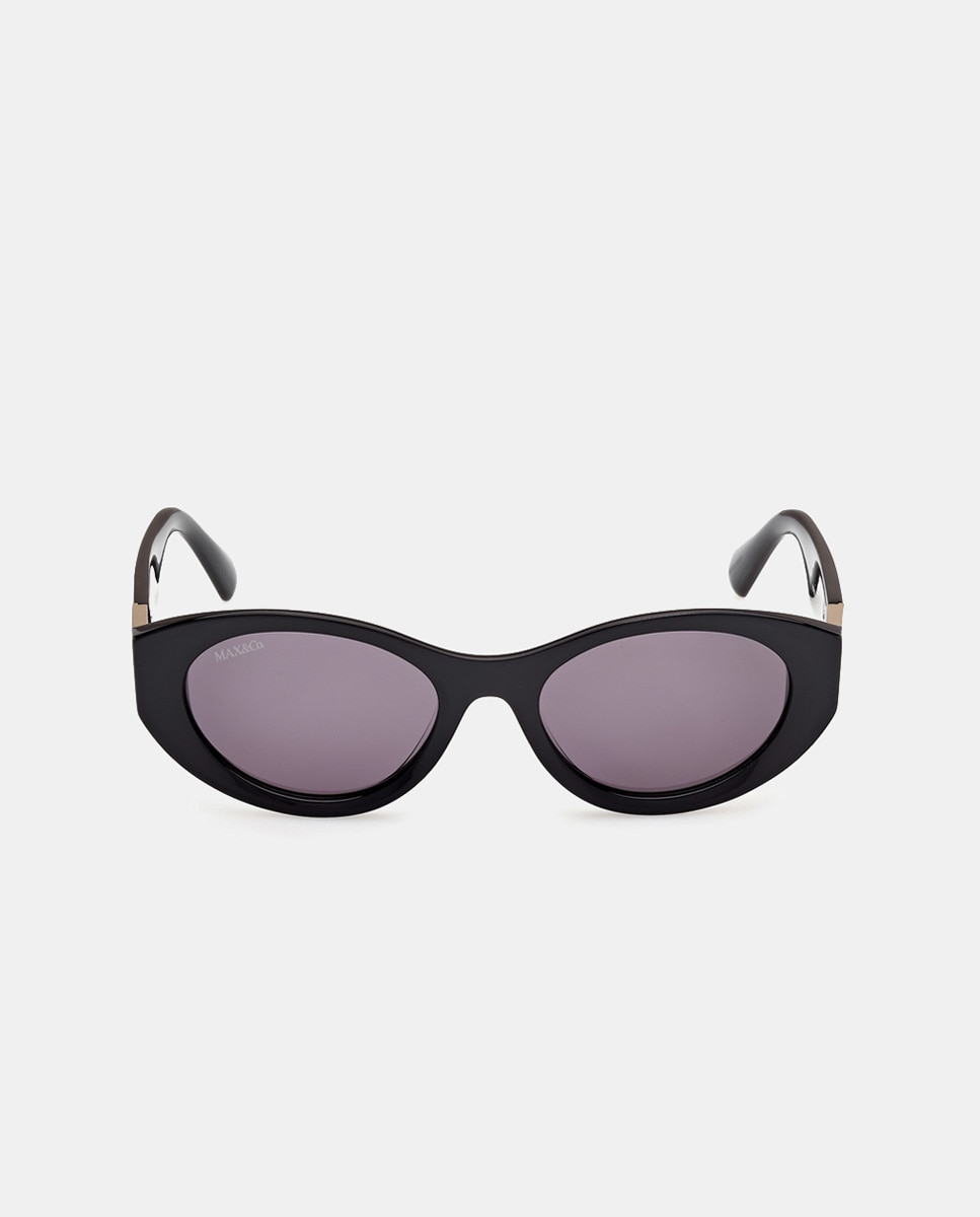 Gafa de sol de mujer redonda en acetato - Max&Co - Negro Negro-1