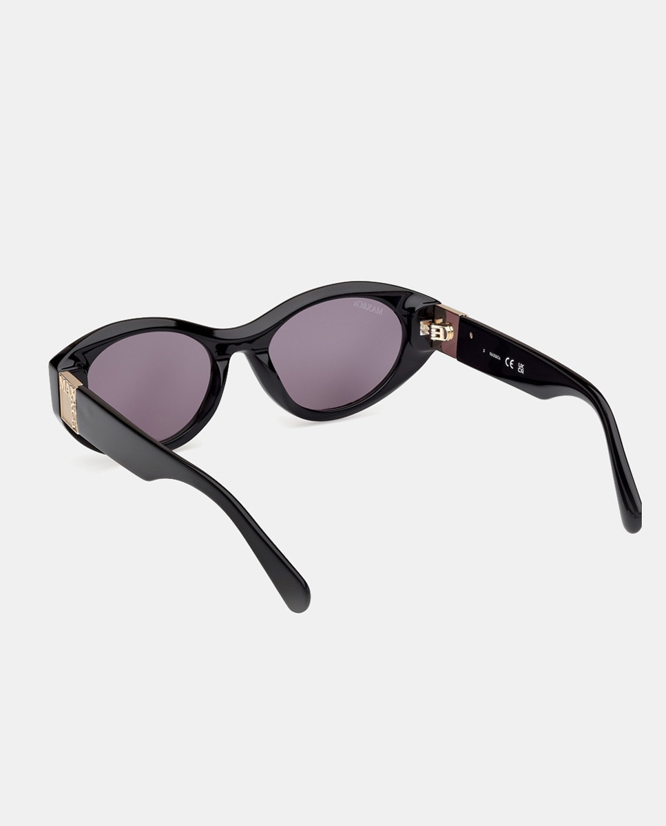Gafa de sol de mujer redonda en acetato - Max&Co - Negro Negro-4