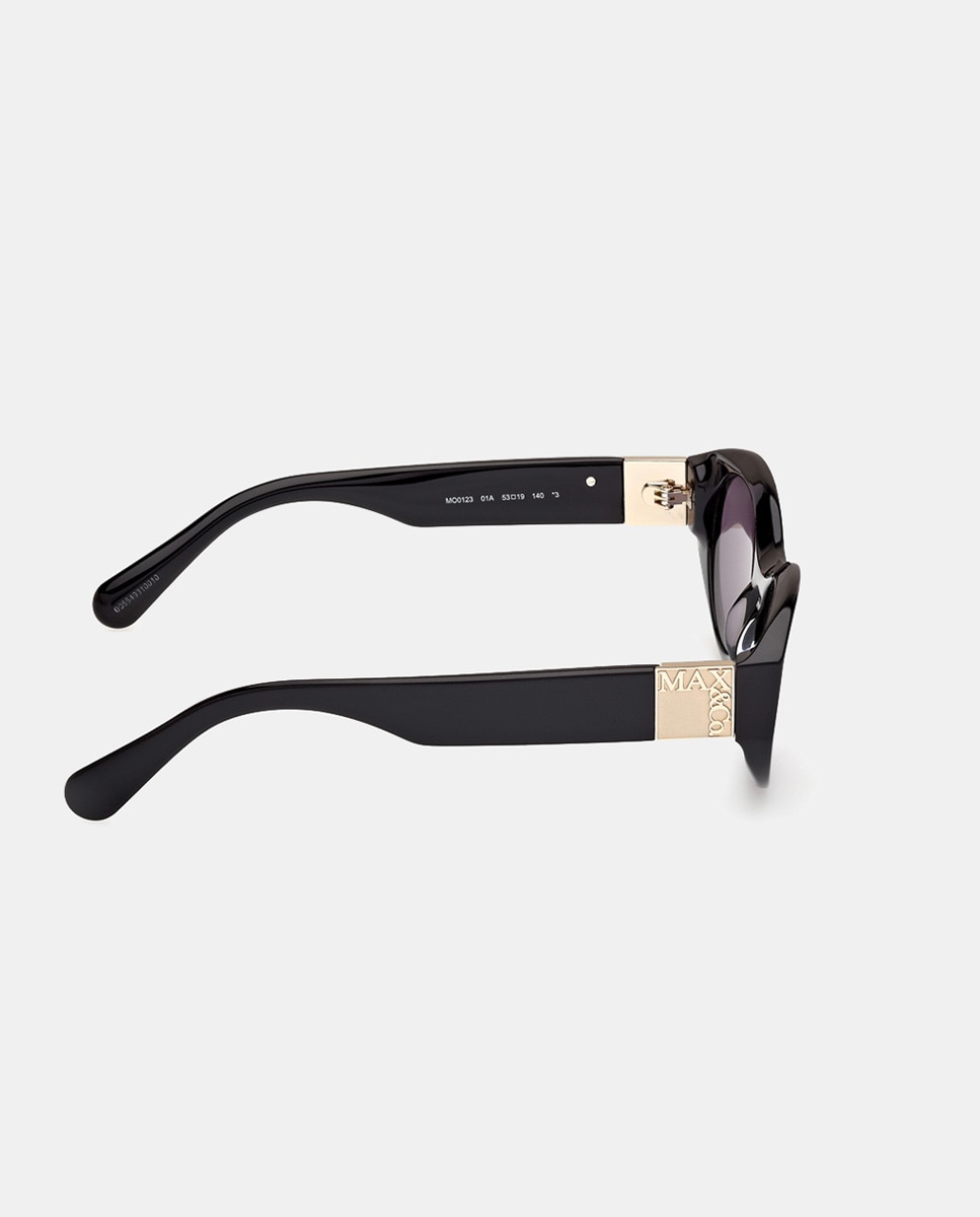 Gafa de sol de mujer redonda en acetato - Max&Co - Negro Negro-7