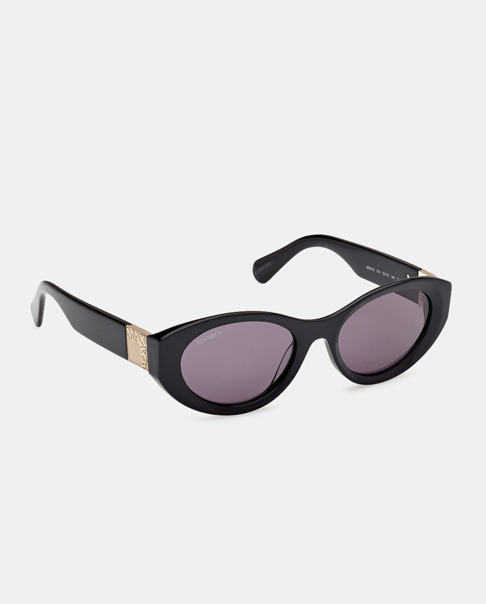Gafa de sol de mujer redonda en acetato - Max&Co - Negro Negro-8