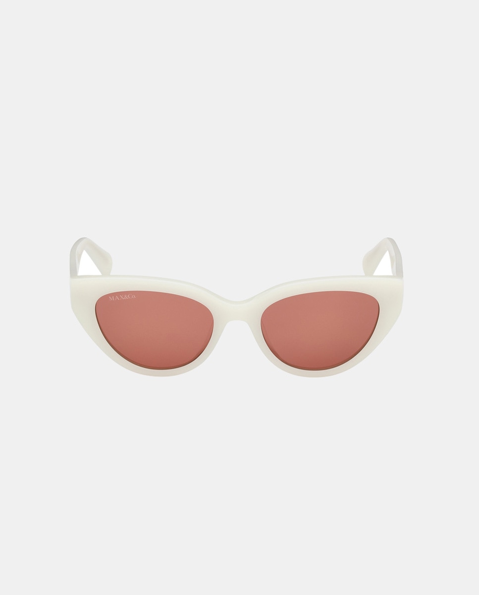 Gafa de sol de mujer cat eye en acetato - Max&Co - Crema Crema-1