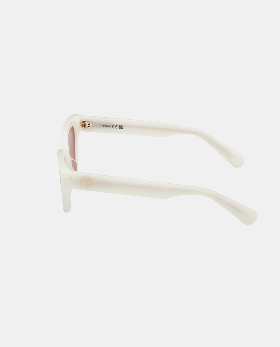 Gafa de sol de mujer cat eye en acetato - Max&Co - Crema Crema-3