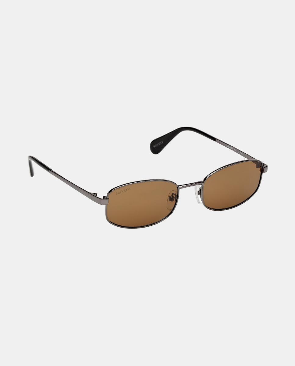 Gafa de sol de mujer ovalada metalica - Max&Co - Gris Gris-3