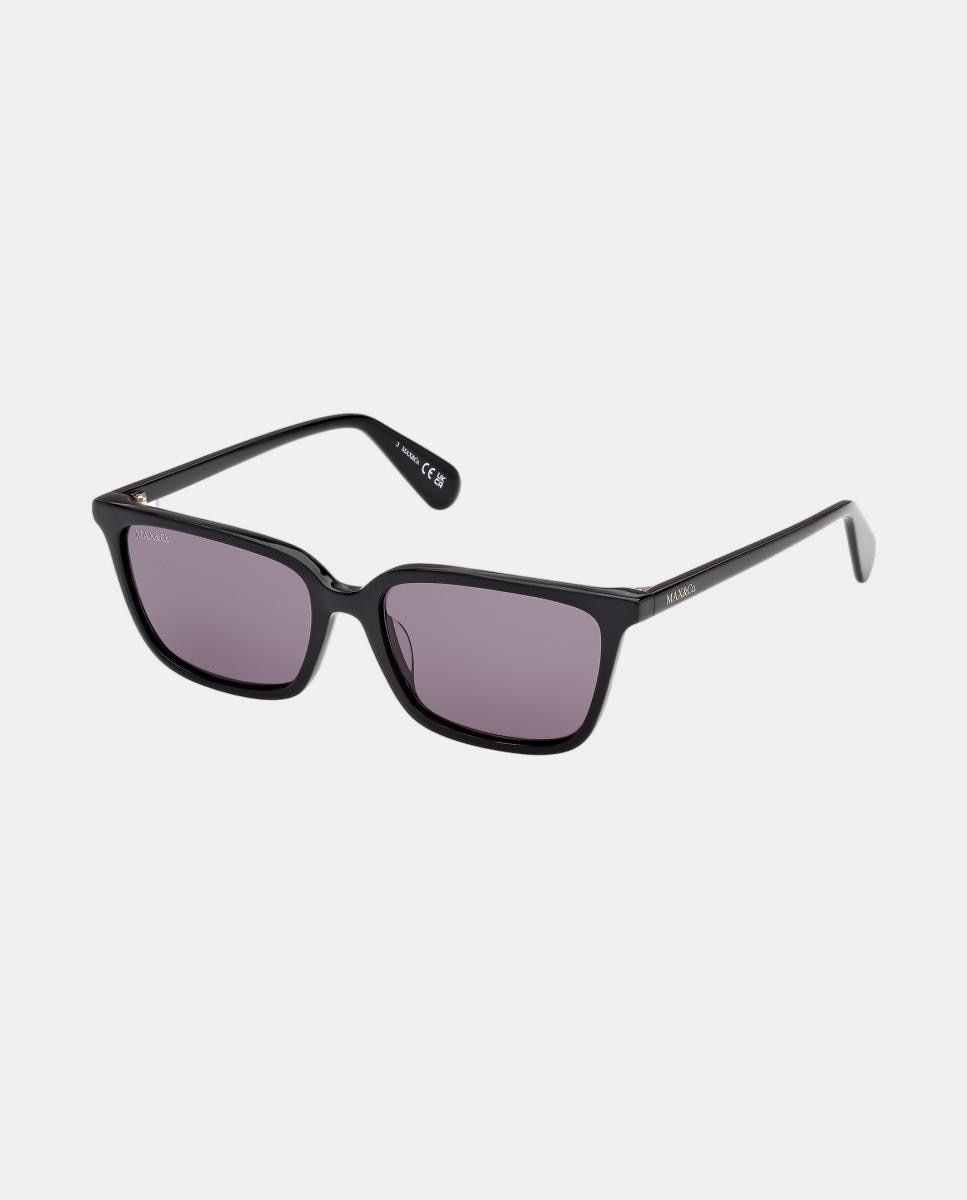 Gafas de sol MO0165 de mujer rectangular en acetato - Max&Co - Negro Negro-2