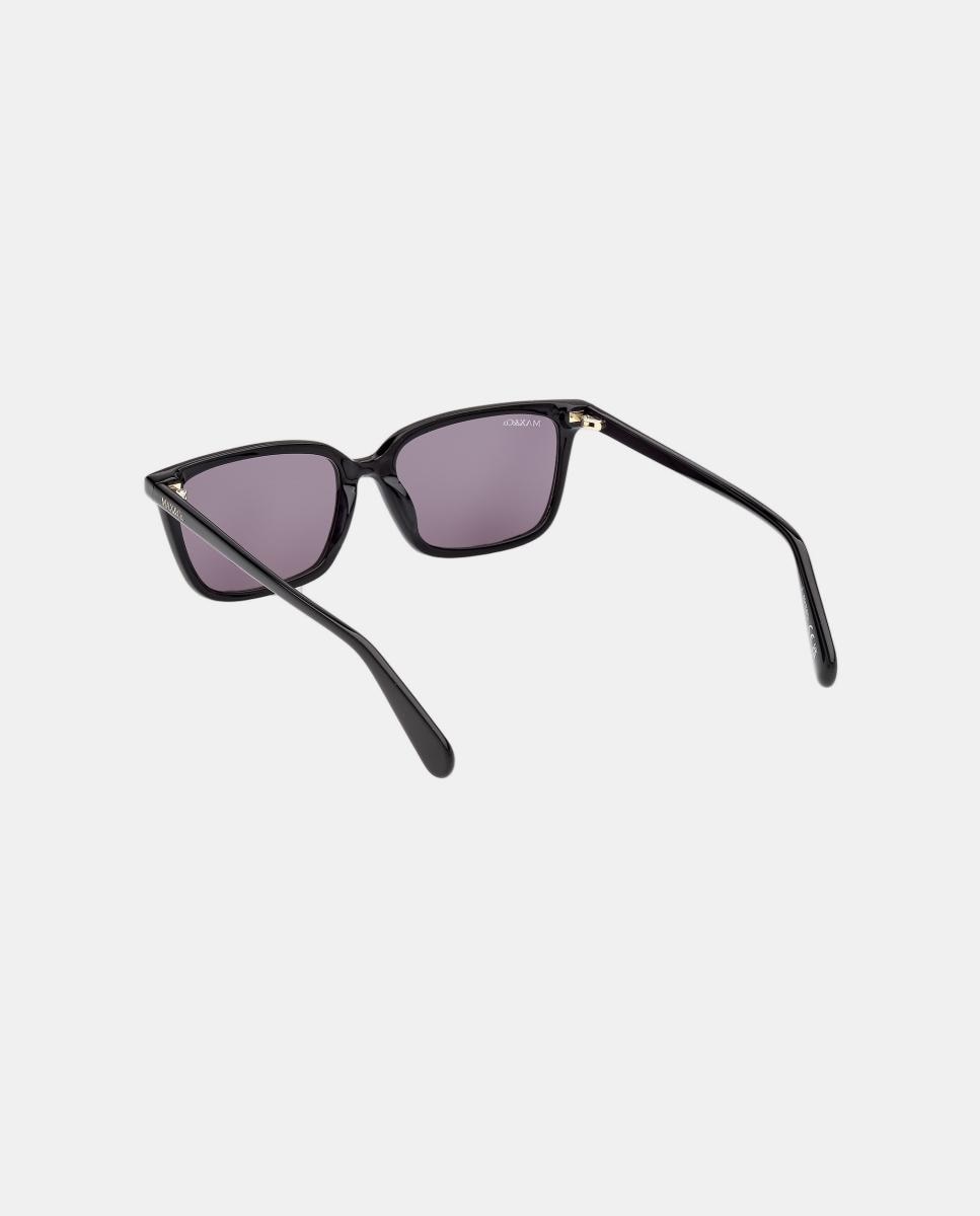 Gafas de sol MO0165 de mujer rectangular en acetato - Max&Co - Negro Negro-4