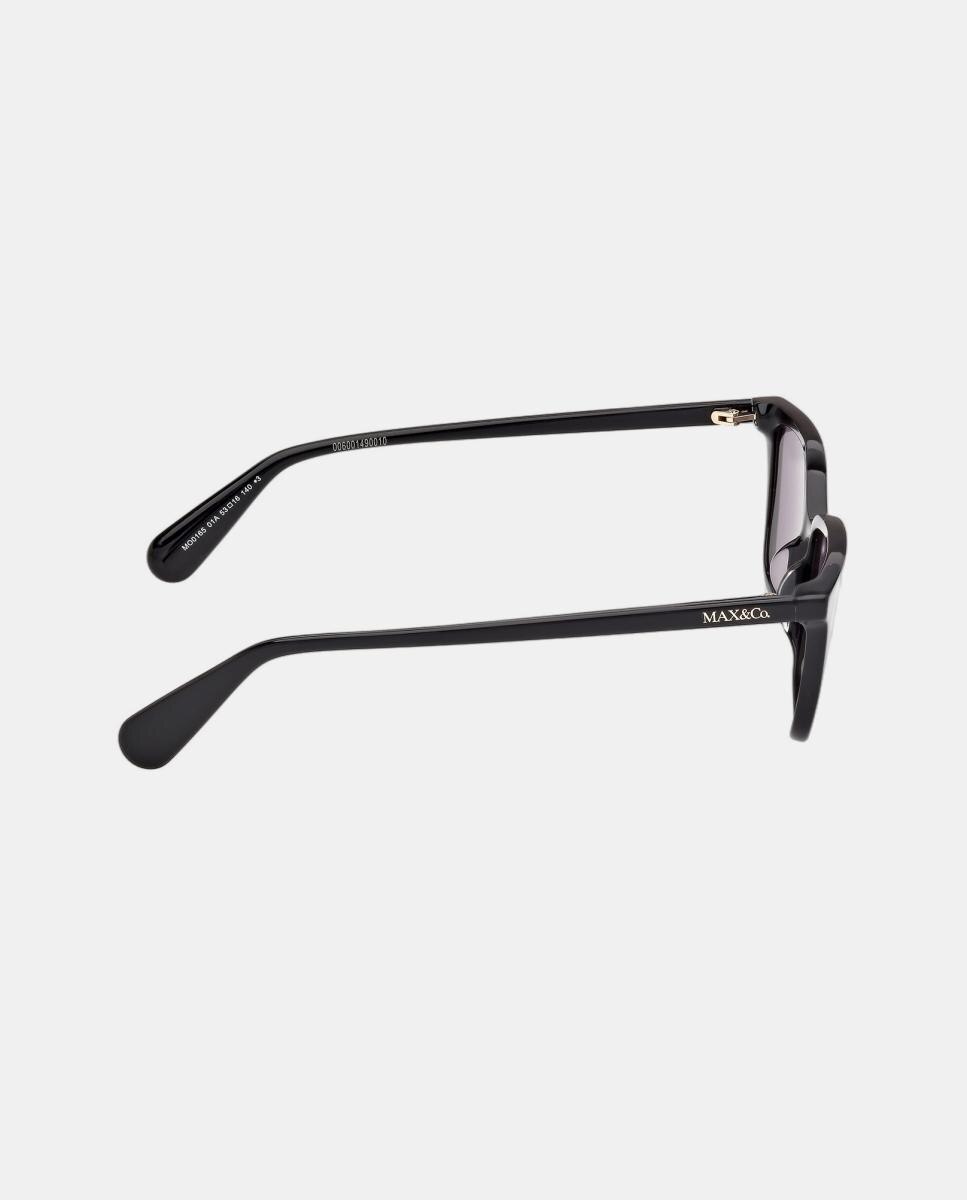 Gafas de sol MO0165 de mujer rectangular en acetato - Max&Co - Negro Negro-7