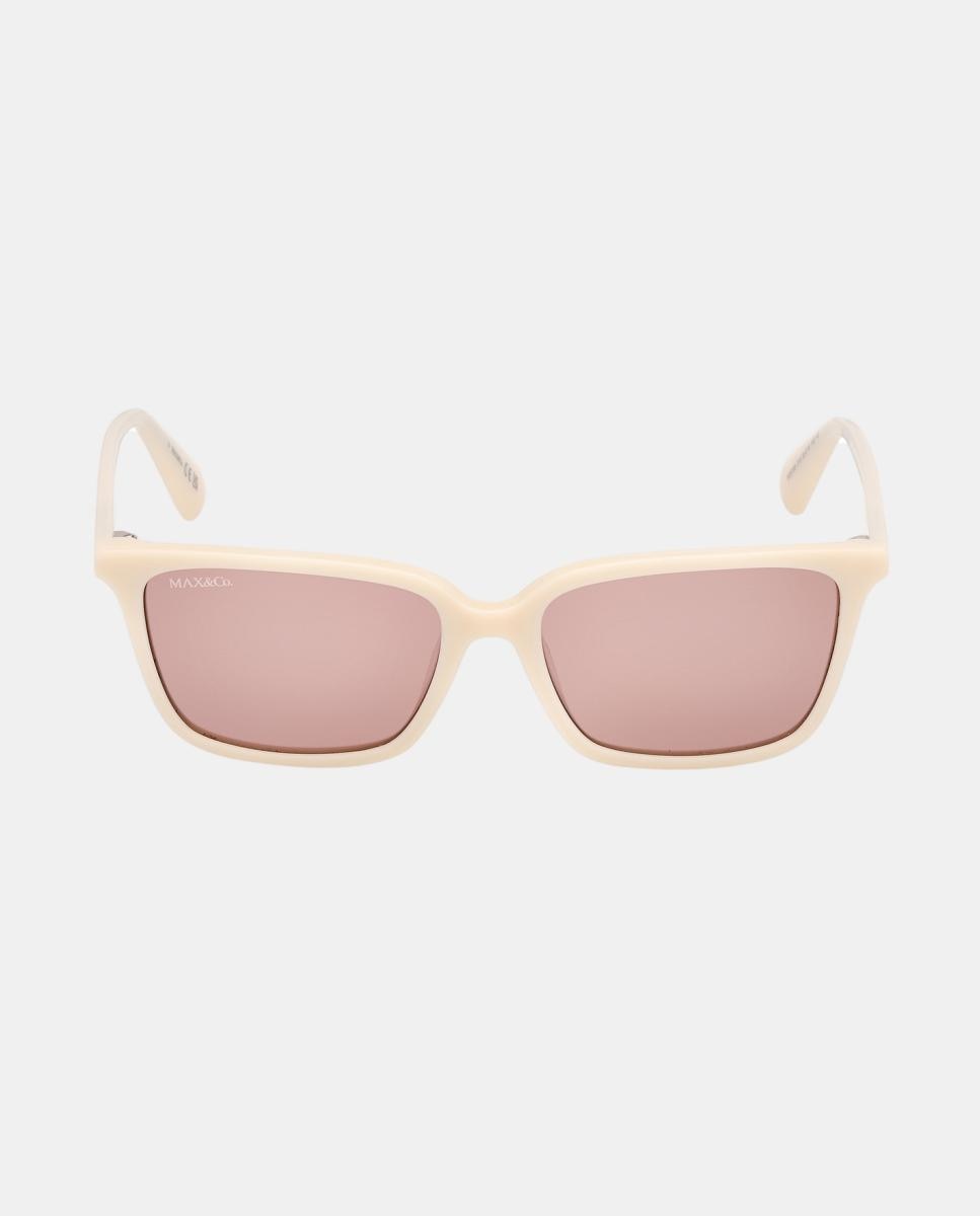 Imagen 0 de Gafas de sol MO0165 de mujer rectangular en acetato Blanco