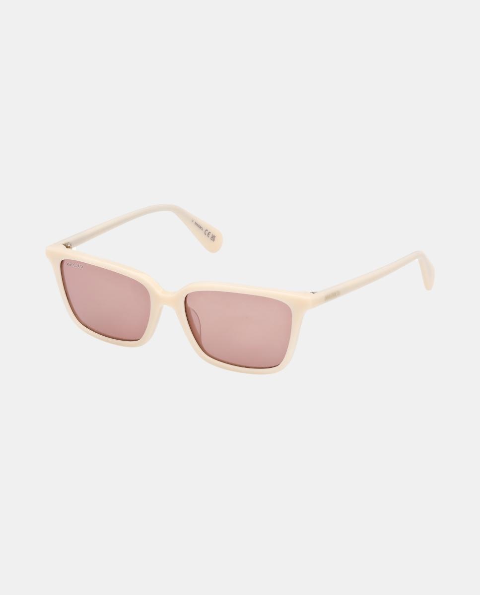 Gafas de sol MO0165 de mujer rectangular en acetato - Max&Co - Blanco Blanco-2