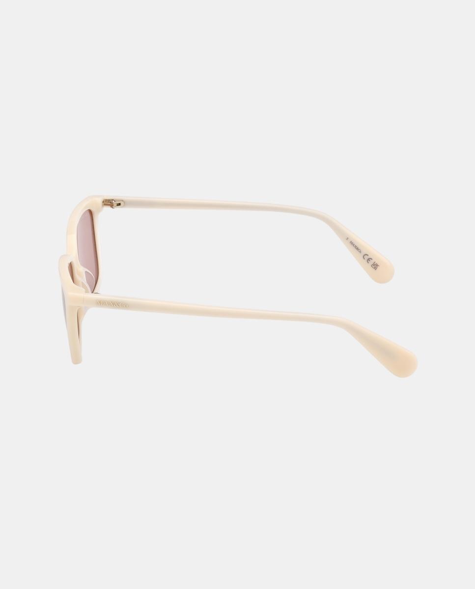 Gafas de sol MO0165 de mujer rectangular en acetato - Max&Co - Blanco Blanco-3