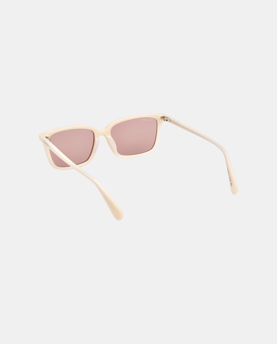 Gafas de sol MO0165 de mujer rectangular en acetato - Max&Co - Blanco Blanco-4