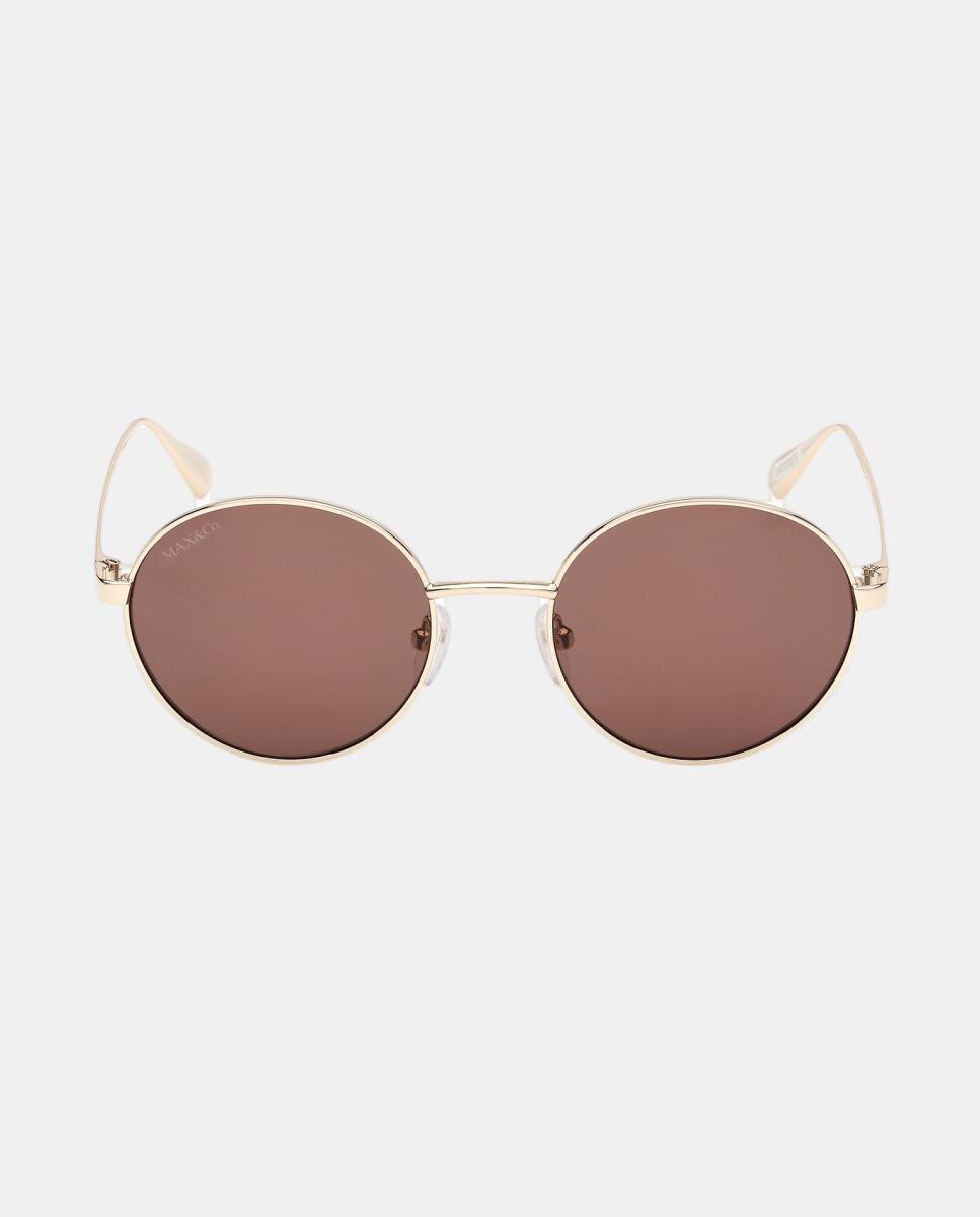Imagen 0 de Gafas de sol MO0166 de mujer ovalada en metal Oro