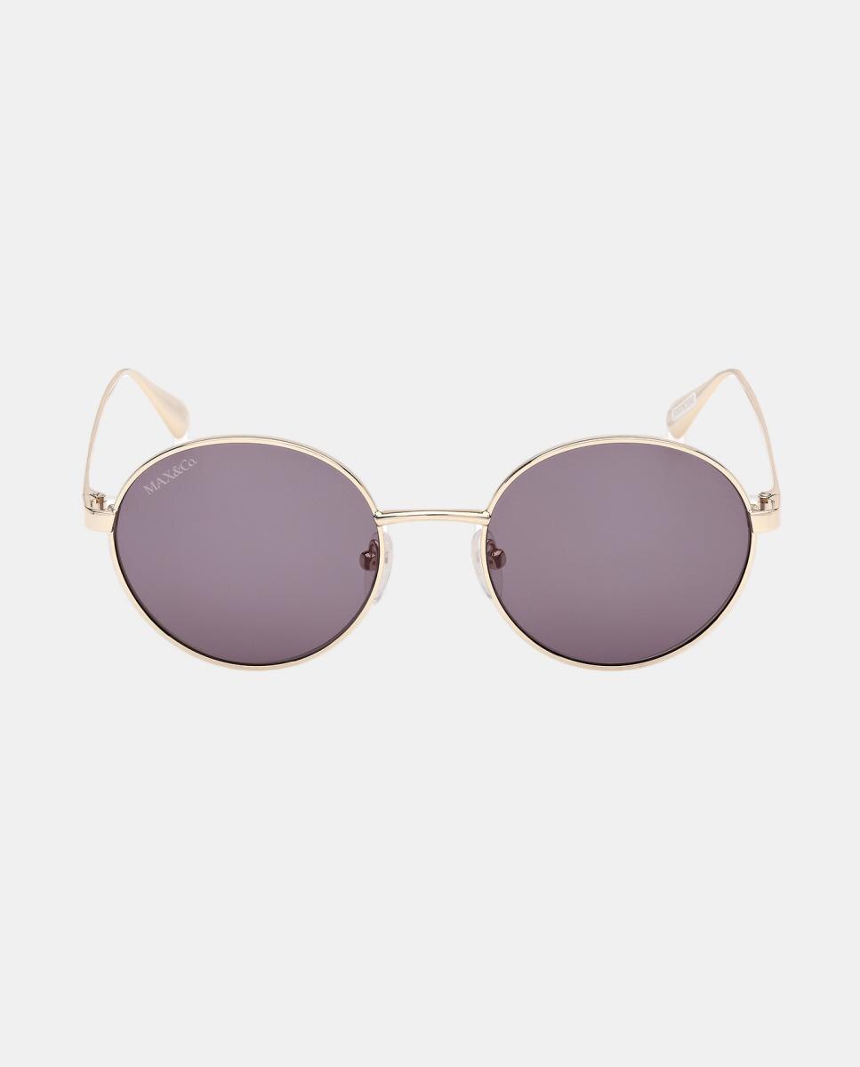 Imagen 0 de Gafas de sol MO0166 de mujer ovalada en metal Oro