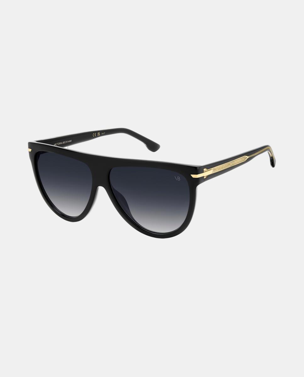 Gafa de sol de mujer rectangular en acetato con lente degradada - Victoria Beckham - Negro Negro-3