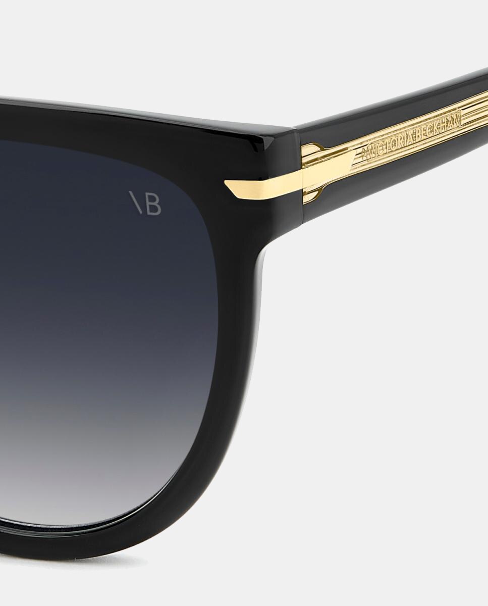 Gafa de sol de mujer rectangular en acetato con lente degradada - Victoria Beckham - Negro Negro-4