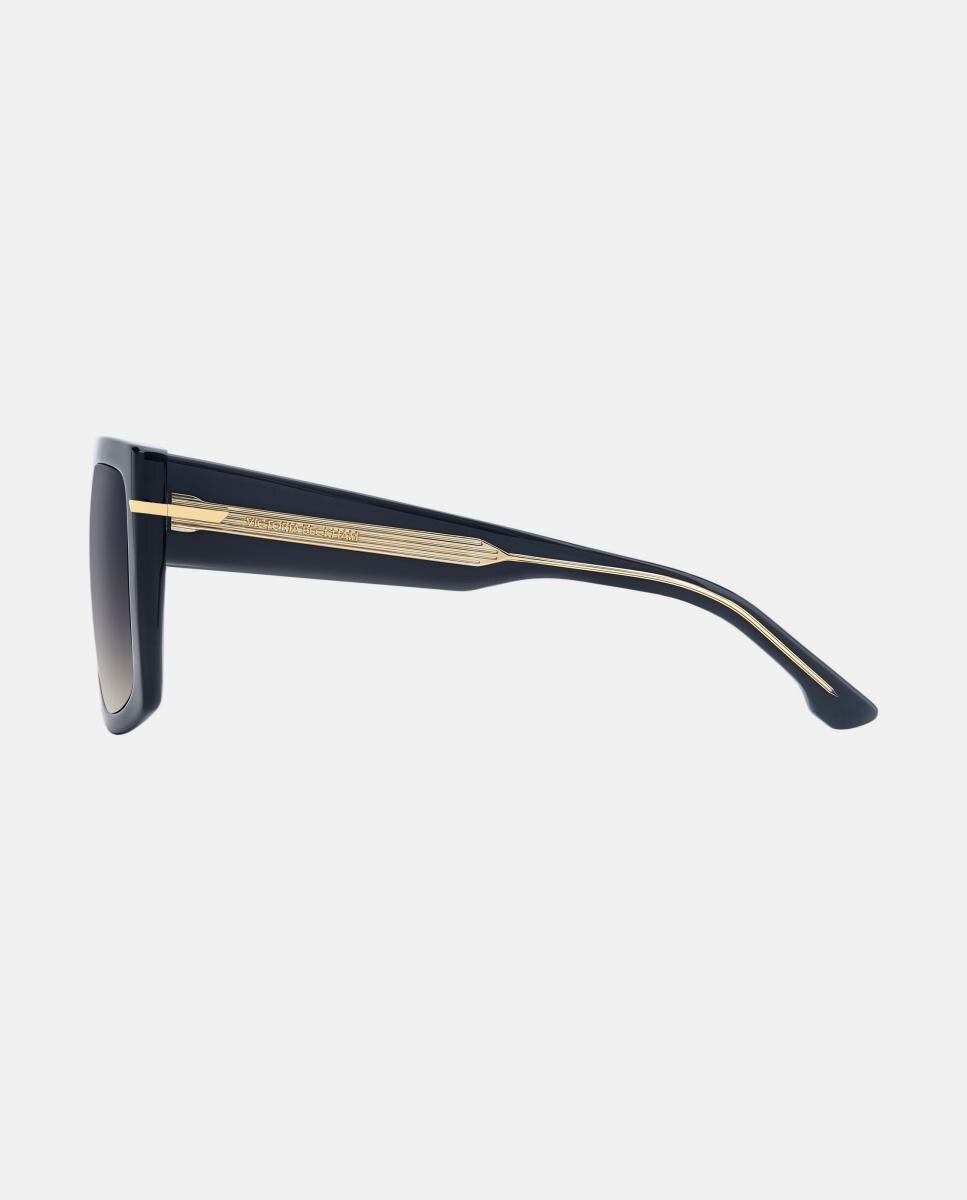 Gafa de sol de mujer rectangular en acetato con lente degradada - Victoria Beckham - Azul Azul-5