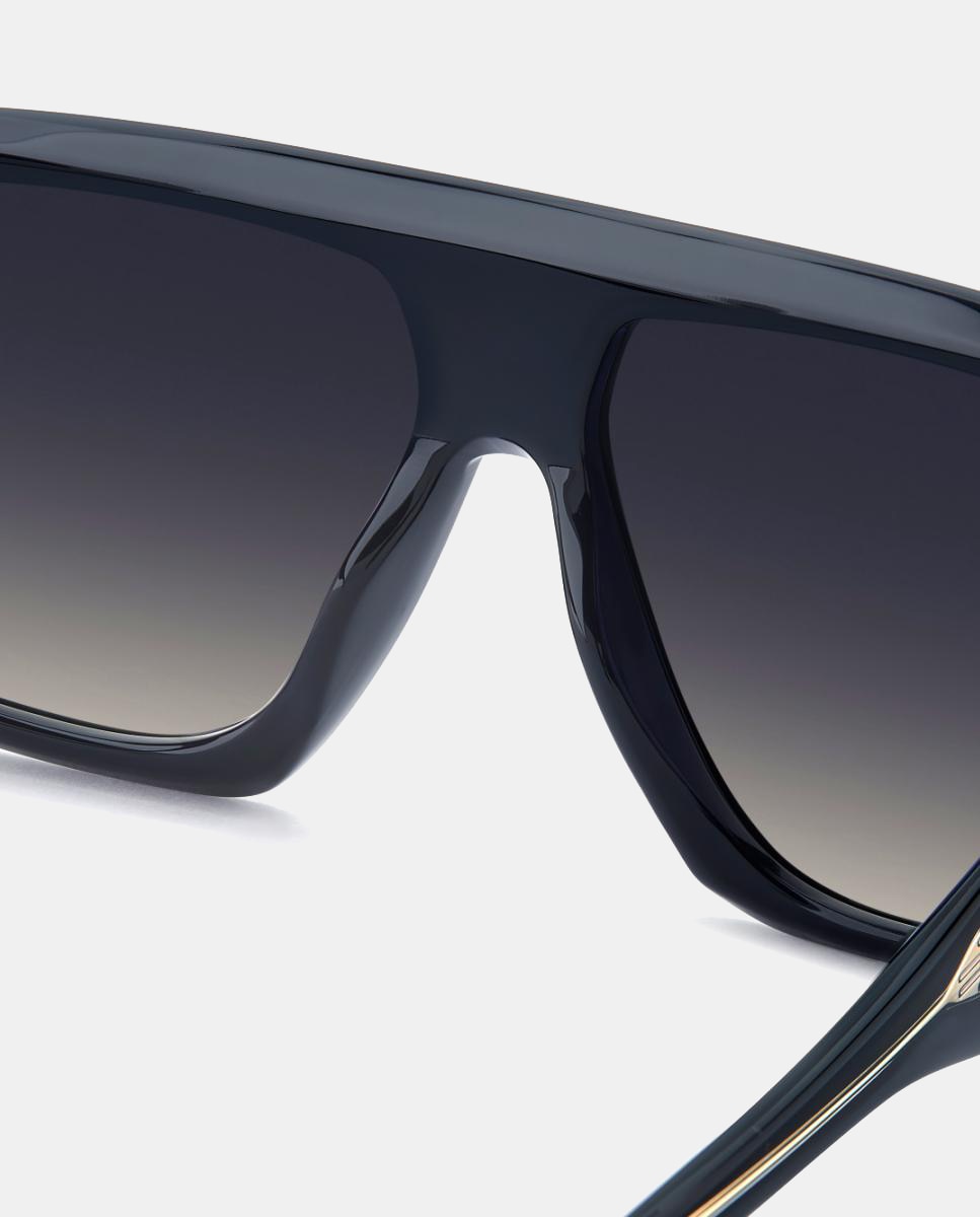 Gafa de sol de mujer rectangular en acetato con lente degradada - Victoria Beckham - Azul Azul-6