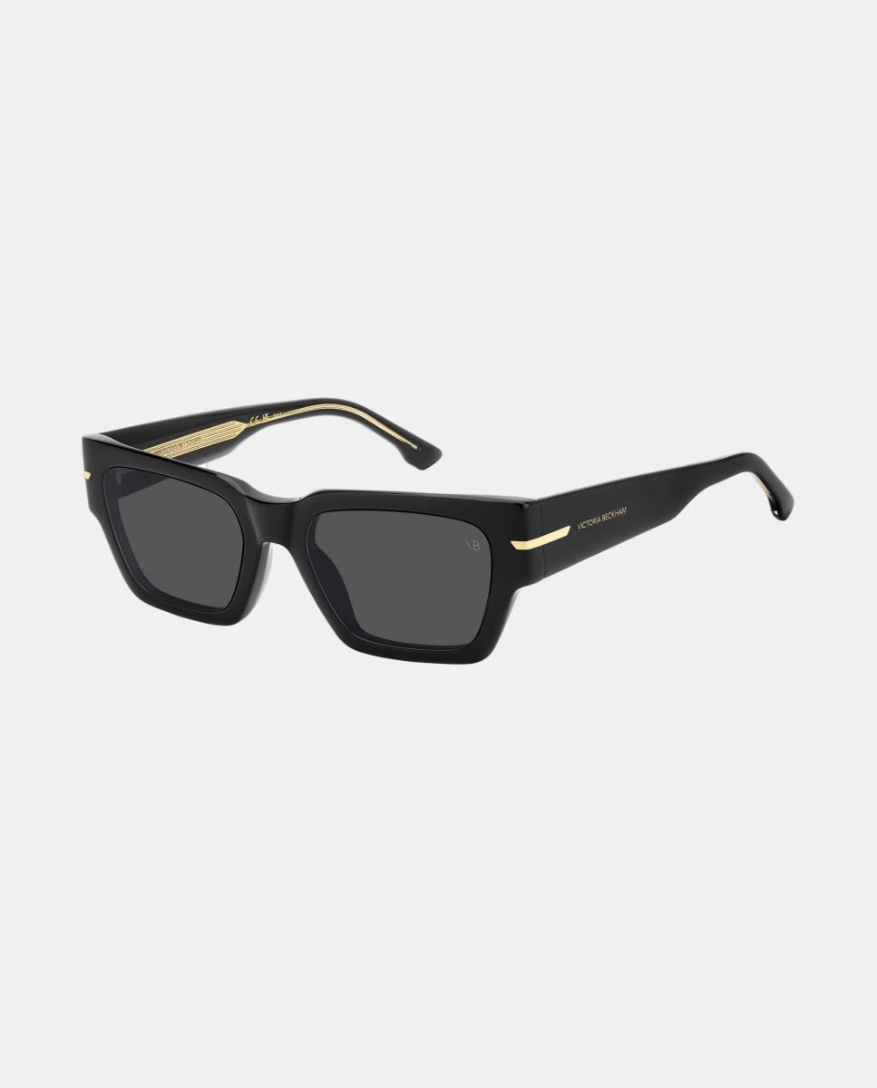 Gafa de sol de mujer rectangular en acetato - Victoria Beckham - Negro Negro-3