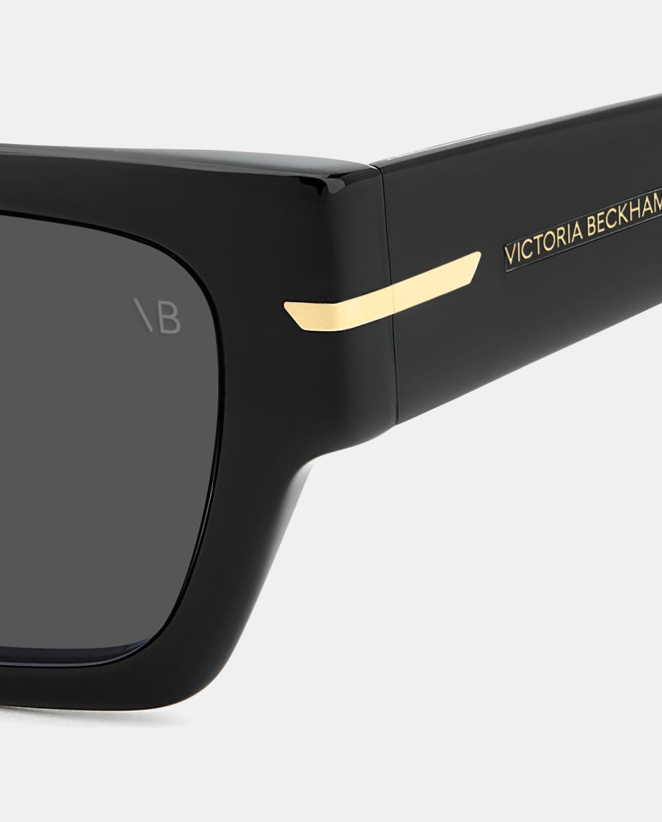 Gafa de sol de mujer rectangular en acetato - Victoria Beckham - Negro Negro-4