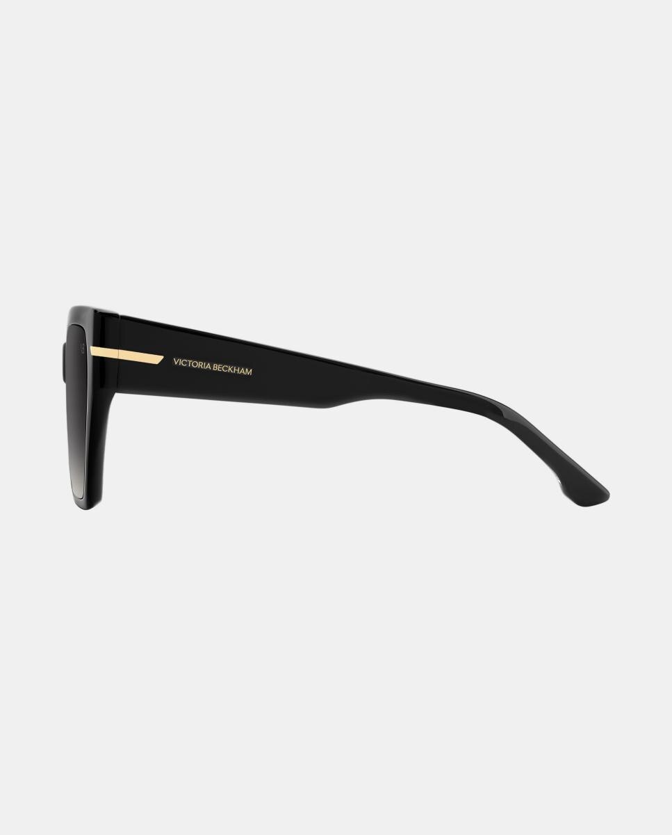Gafa de sol de mujer rectangular en acetato con lente degradada - Victoria Beckham - Negro Negro-5