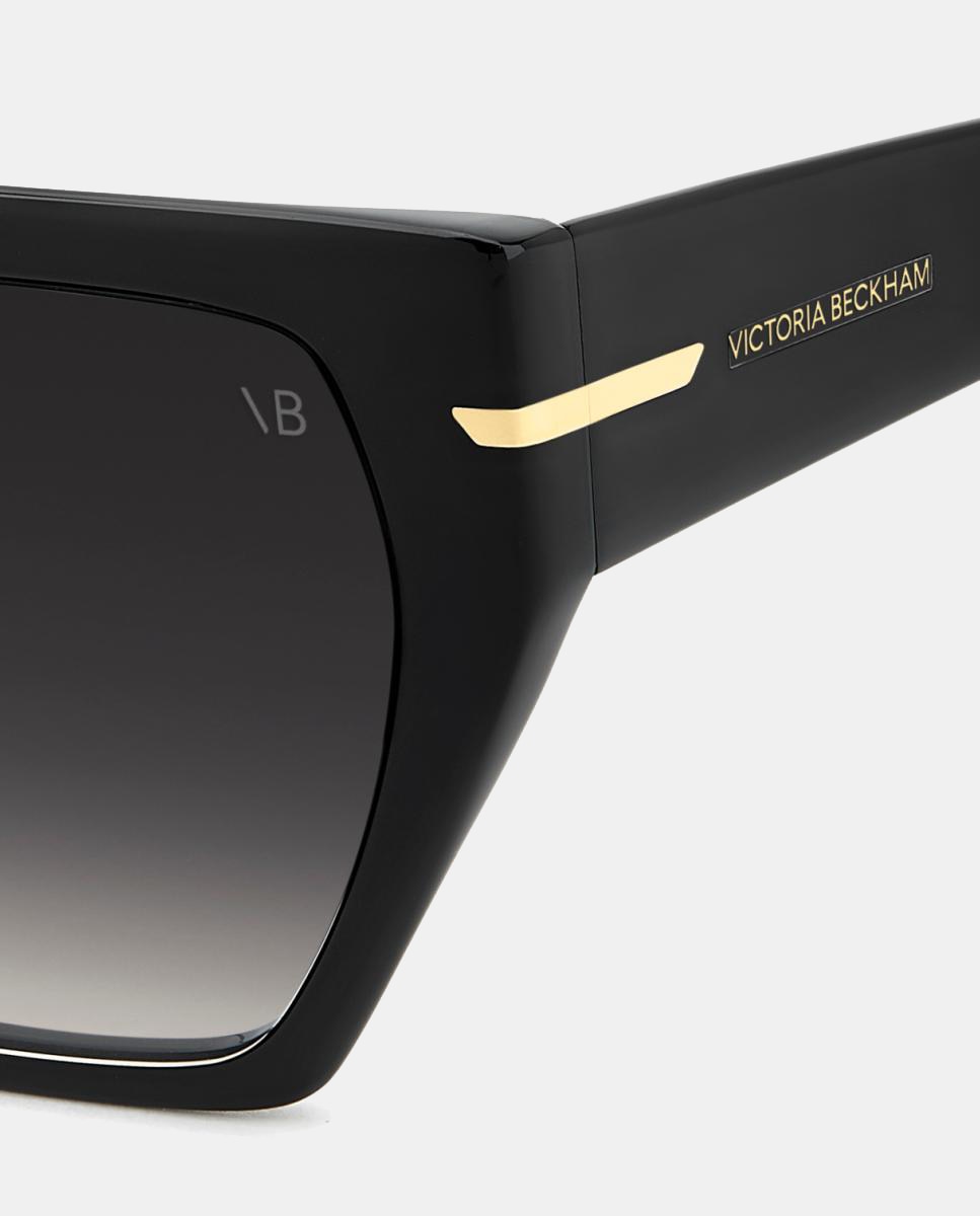 Gafa de sol de mujer rectangular en acetato con lente degradada - Victoria Beckham - Negro Negro-6