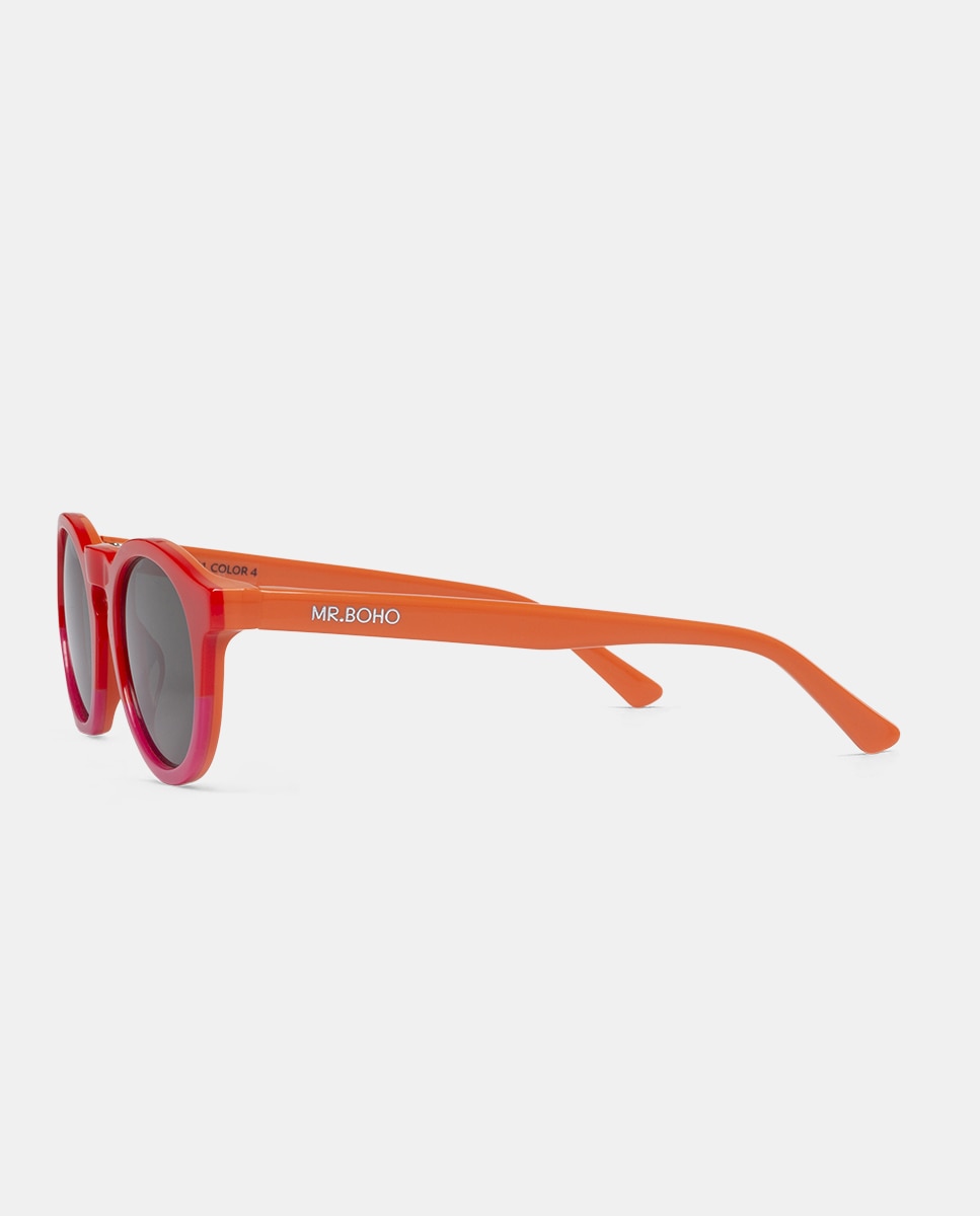 Óculos de sol unissexo pantos com parte da frente multicolor Vermelho-3