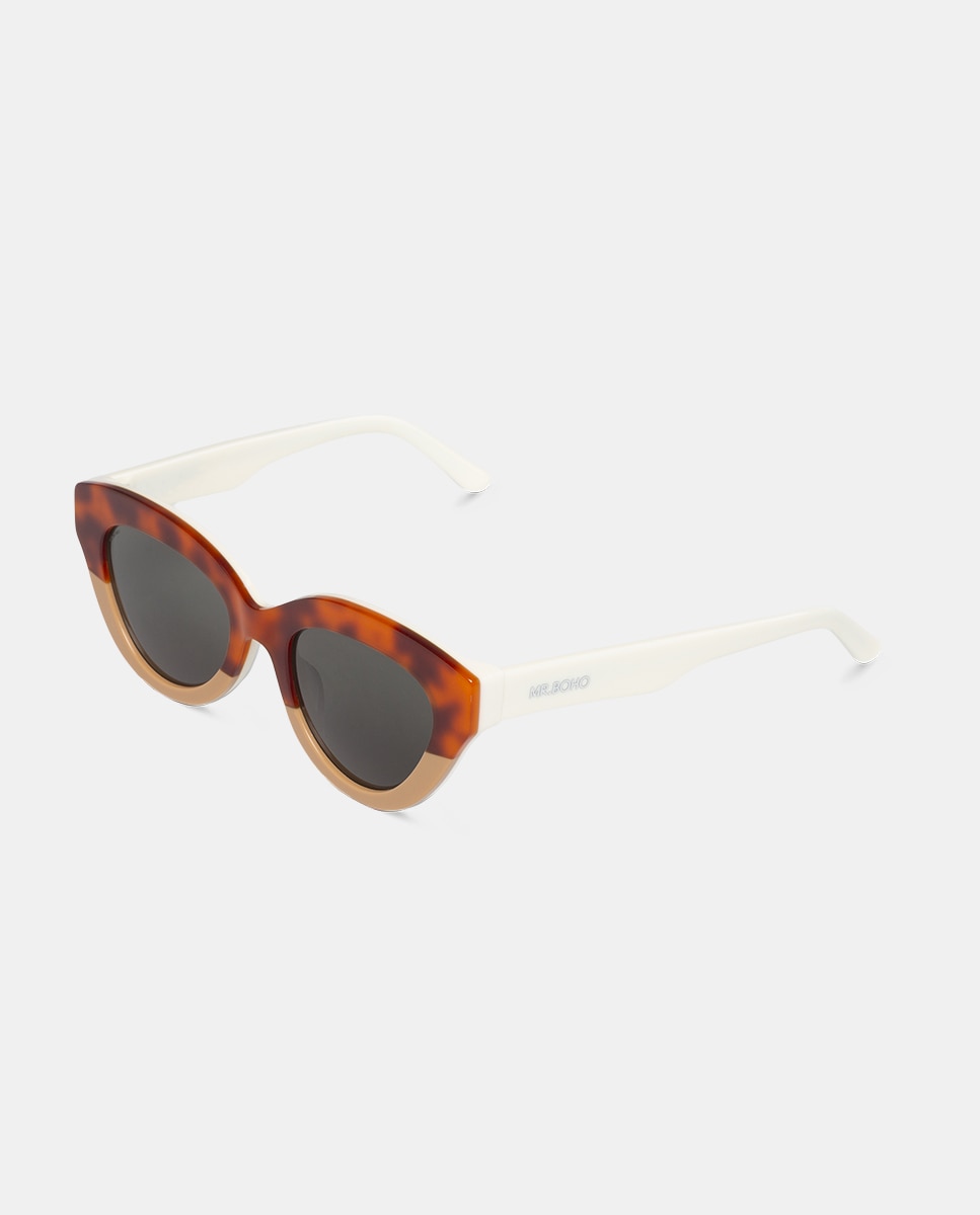 Óculos de sol com armação cat eye de acetato pretos Multicolor-4