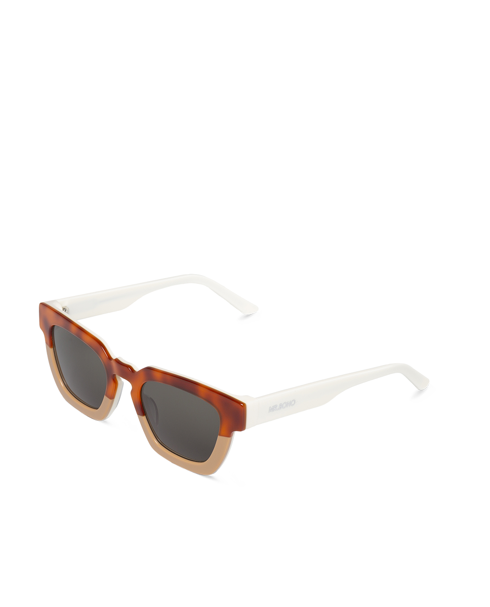 Óculos de Sol Cat Eye de Acetato - Preto Multicolor-2