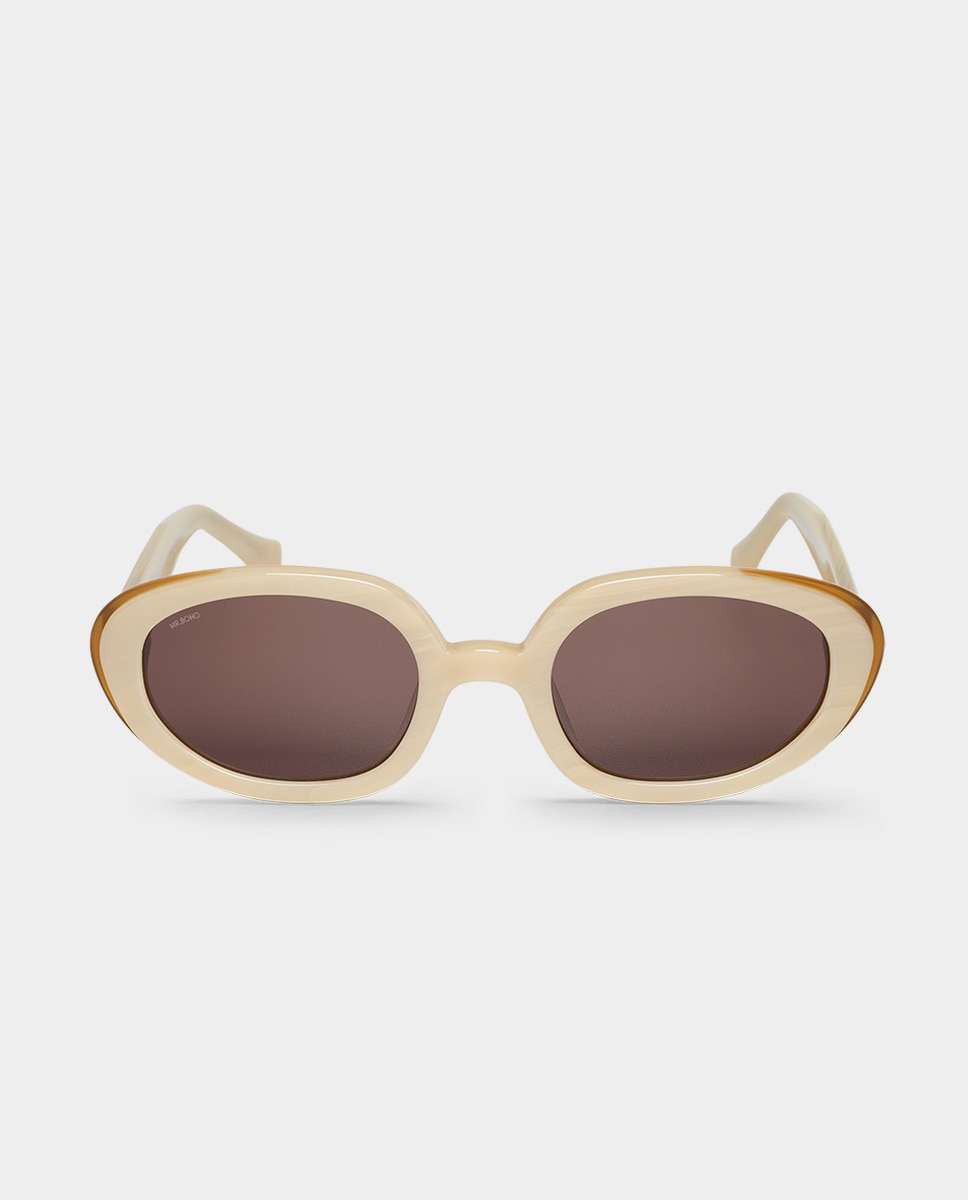 Imagem 0 de Óculos de Sol Ovais em Acetato
