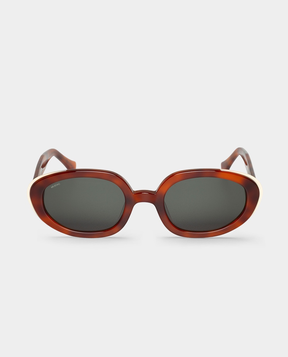 Imagem 0 de Óculos de Sol Ovais em Acetato