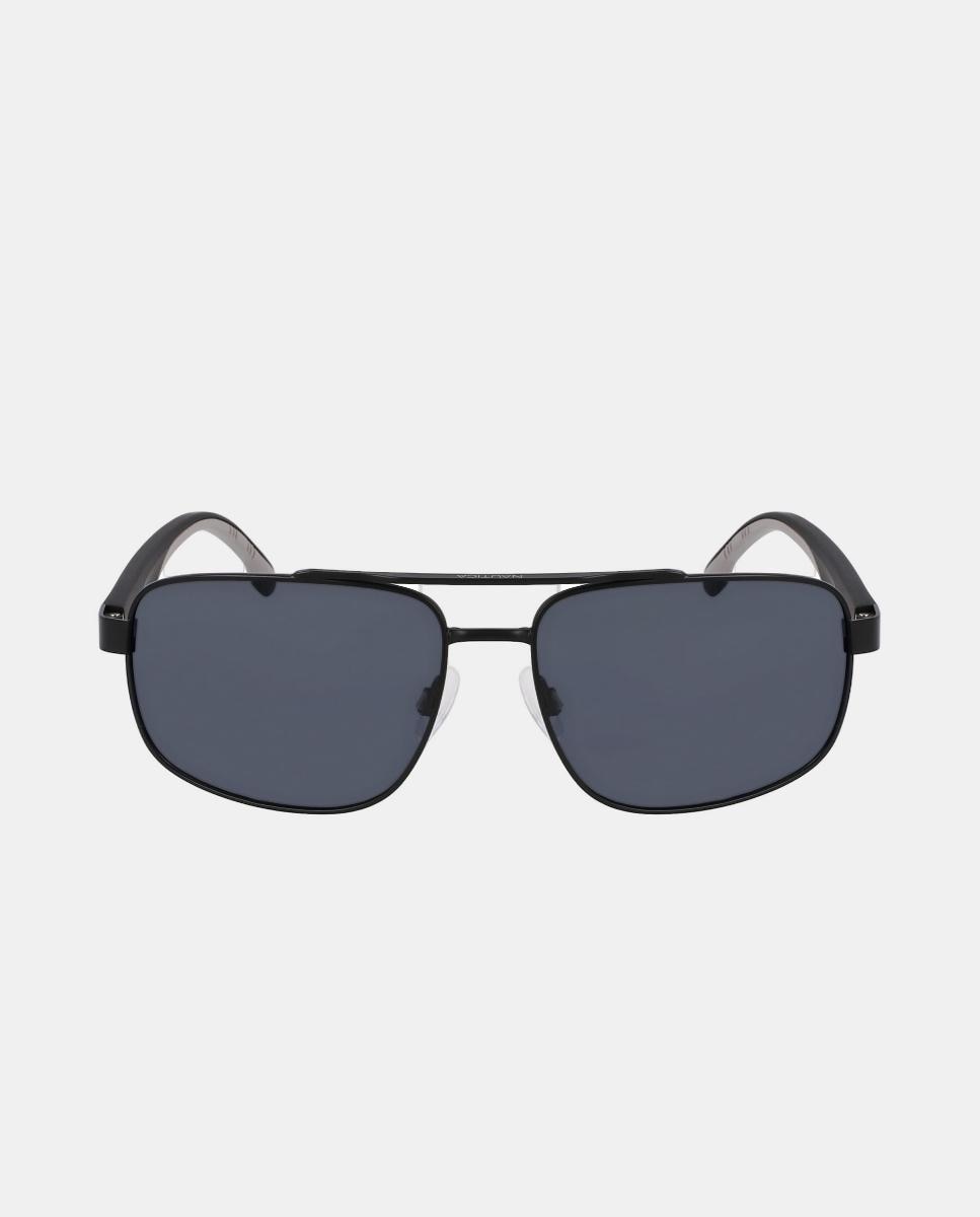 Imagen 0 de Gafa de sol de hombre cuadrada metalica con lente polarizada Negro