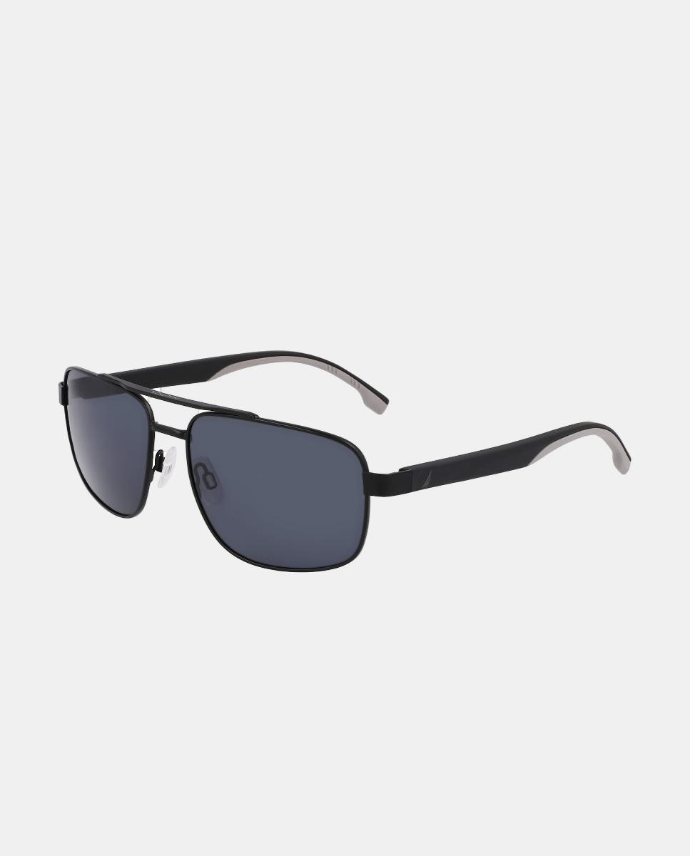 Gafa de sol de hombre cuadrada metalica con lente polarizada - Nautica - Negro Negro-2