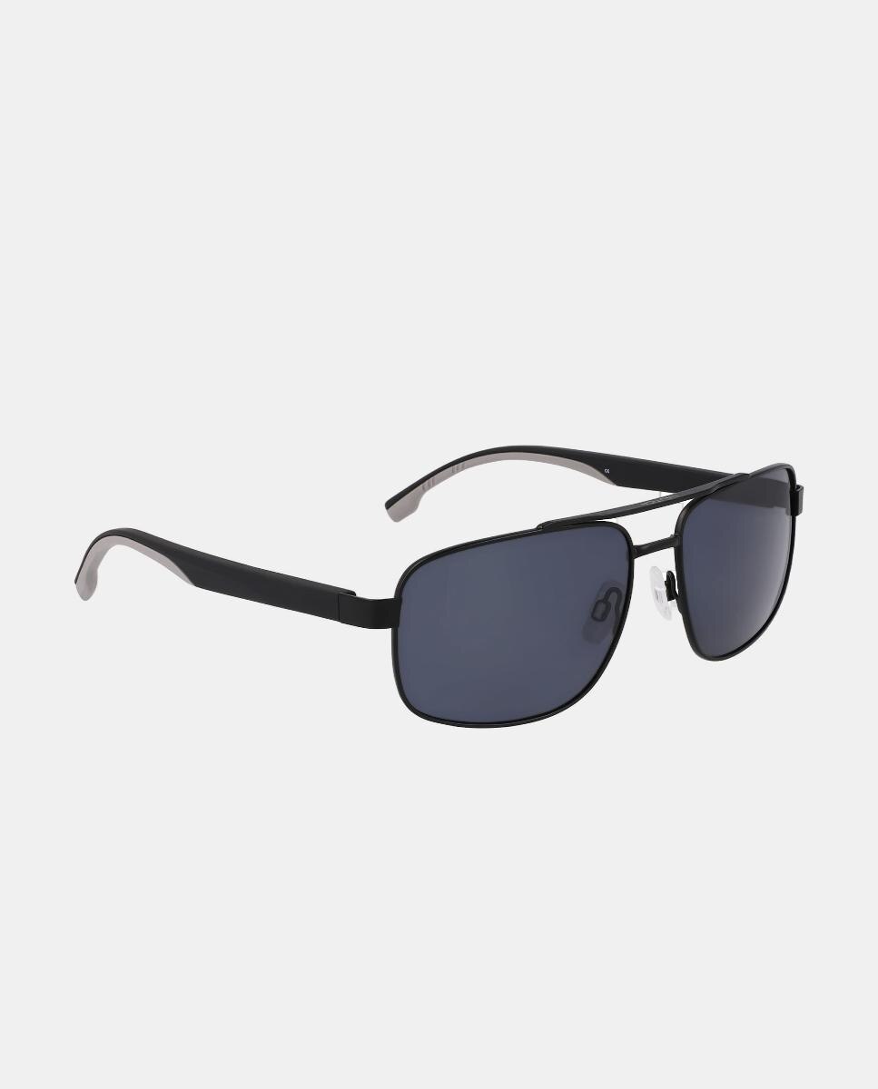 Gafa de sol de hombre cuadrada metalica con lente polarizada - Nautica - Negro Negro-3